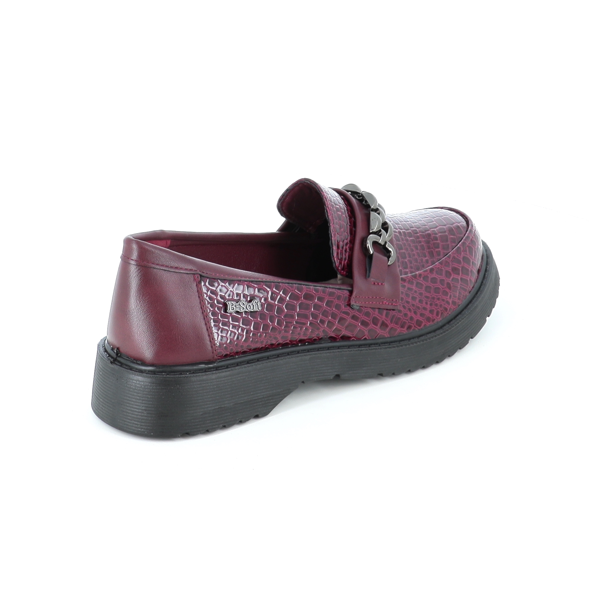 00822 Γυναικείο Παπούτσι Loafer Μπορντω γυναικεία Loafers