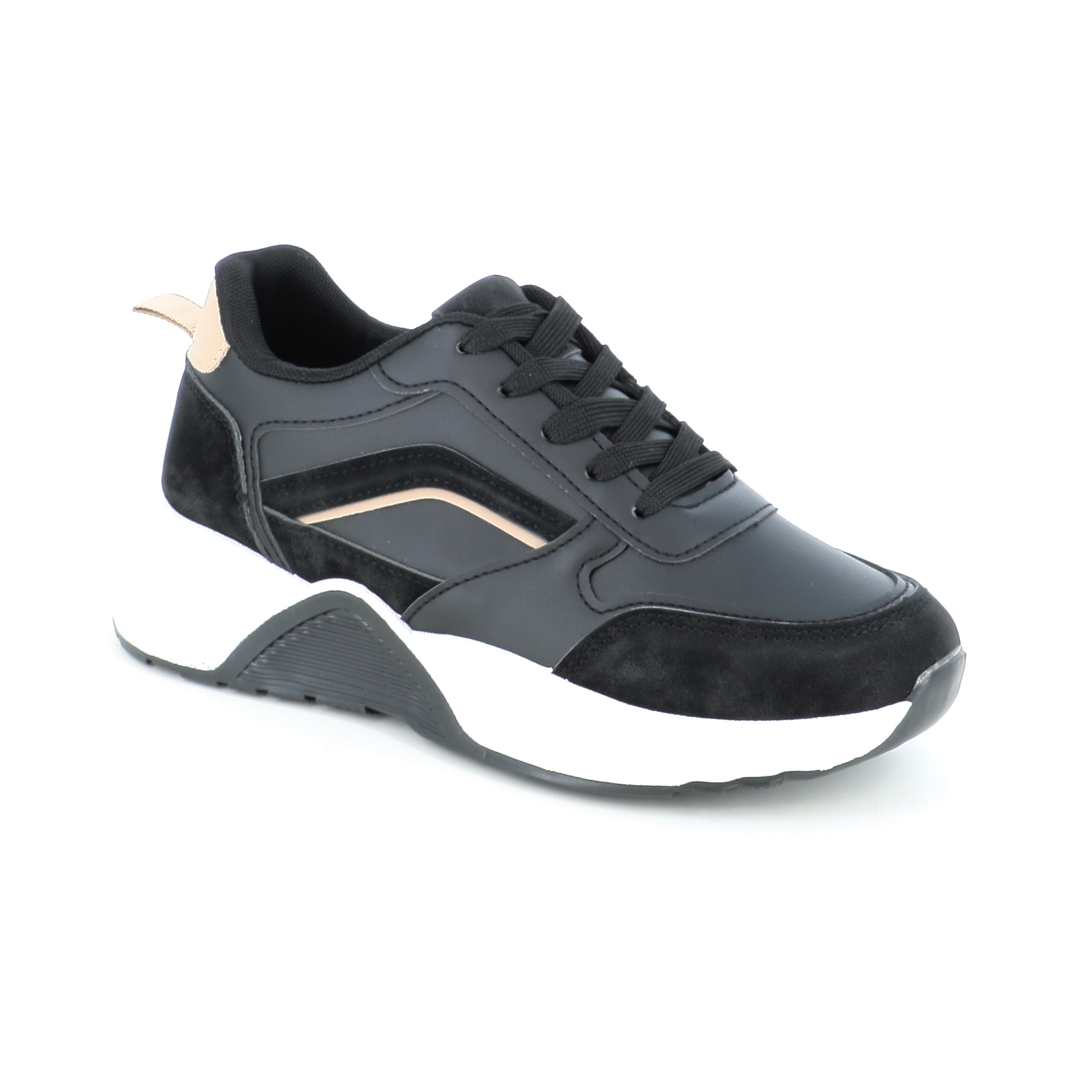 1730 ΓΥΝΑΙΚΕΙΟ ΥΠΟΔΗΜΑ SNEAKER, ΜΑΥΡΟ