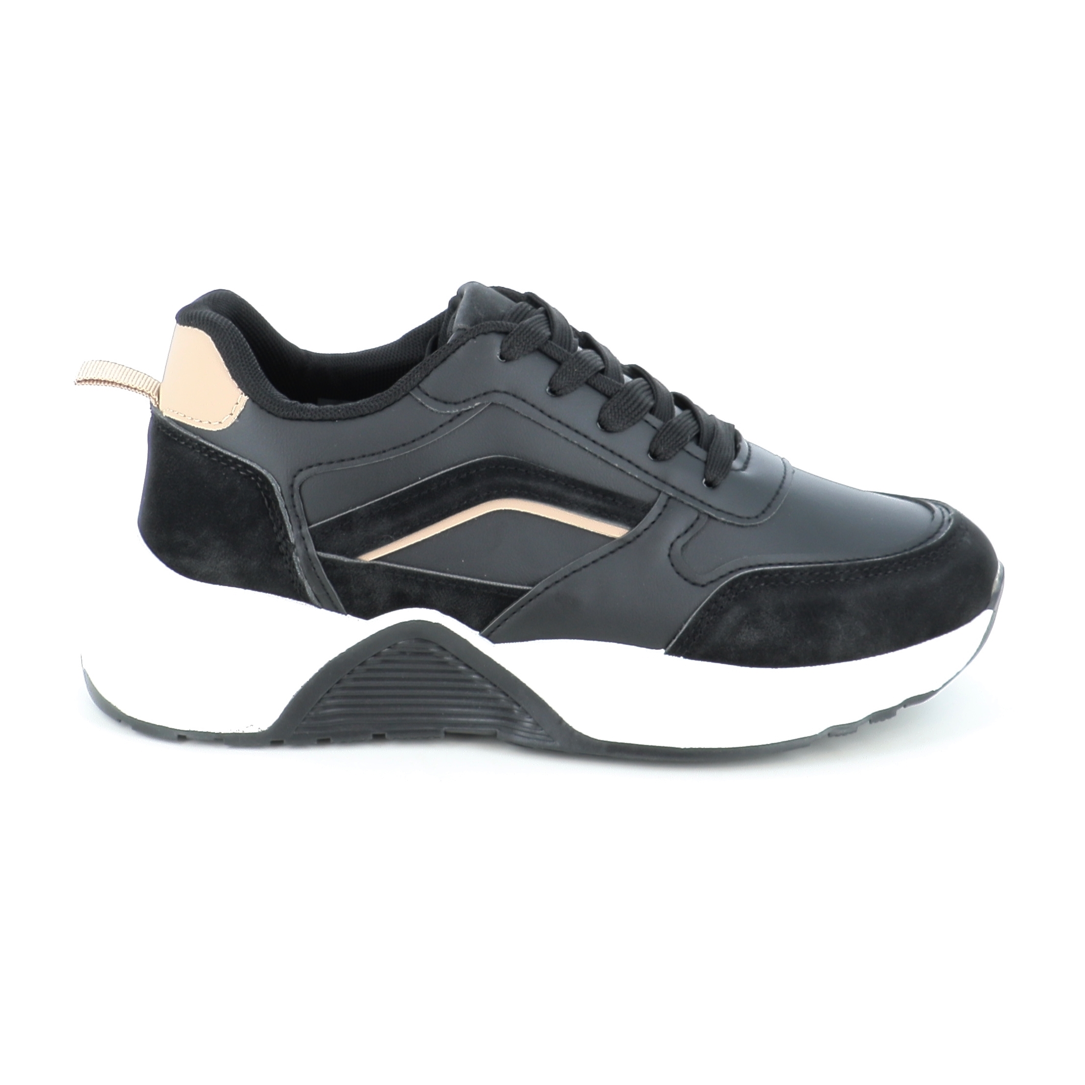 1730 ΓΥΝΑΙΚΕΙΟ ΥΠΟΔΗΜΑ SNEAKER, ΜΑΥΡΟ