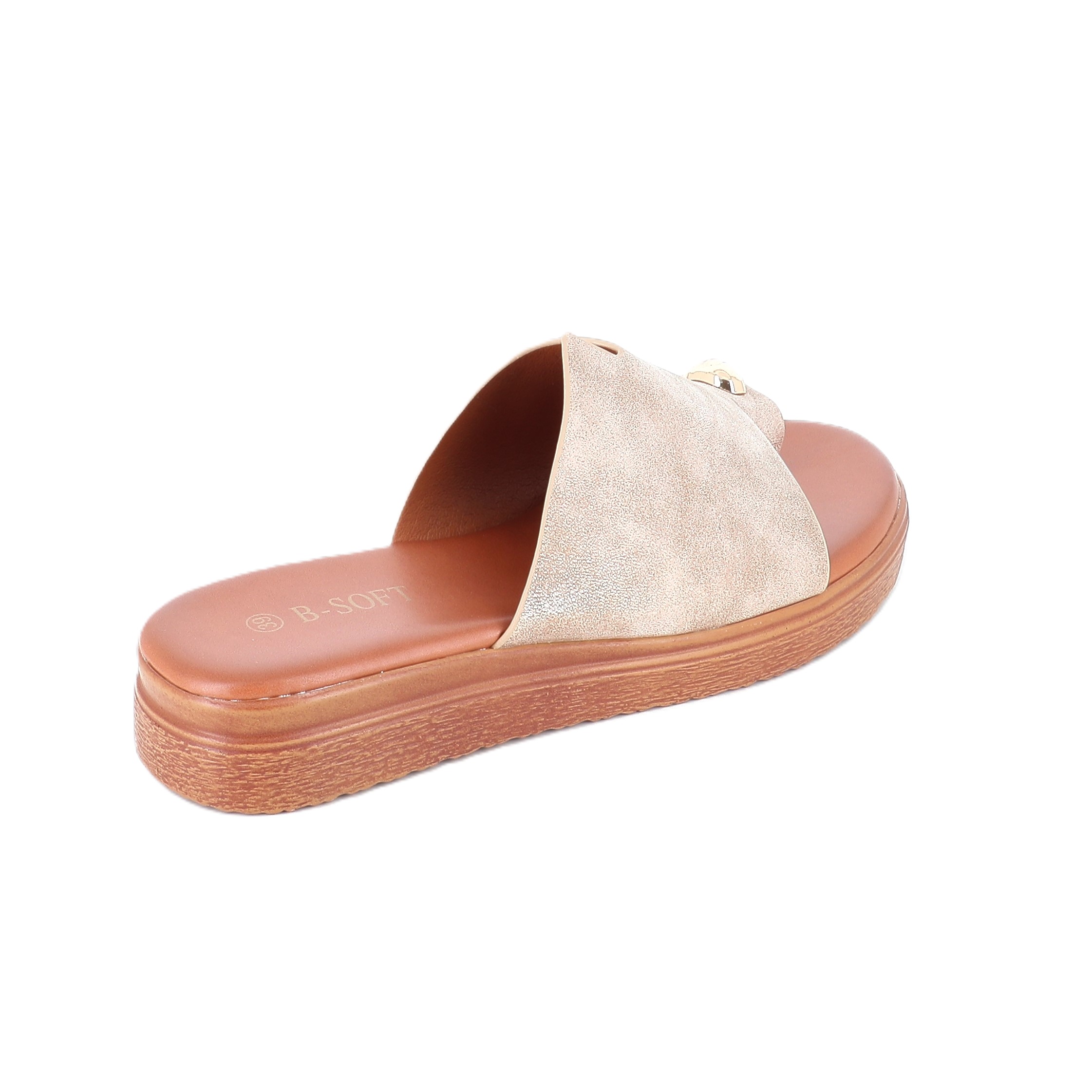 703-54 Γυναικείο Παπούτσι Flatform Χρυσό γυναικεία Flat & Σανδαλια