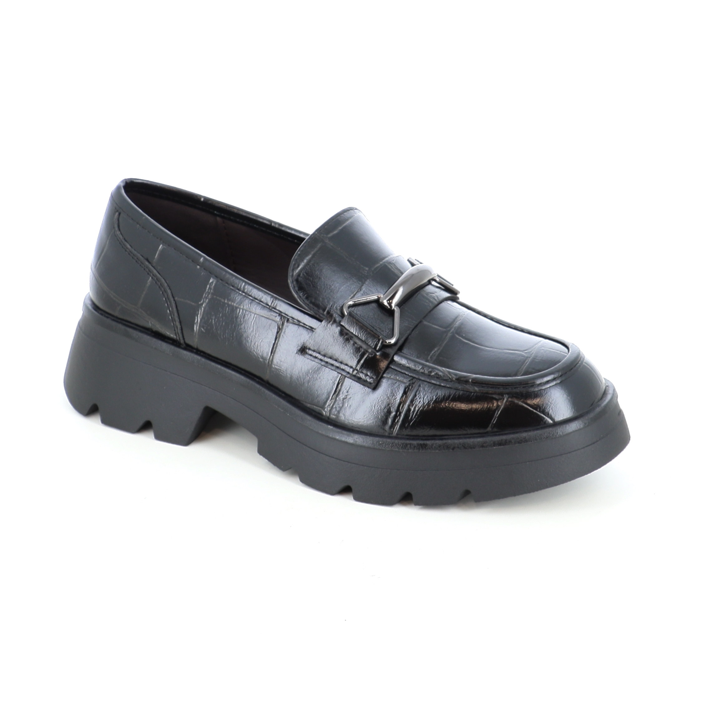 18032-7 ΓΥΝΑΙΚΕΙΟ ΥΠΟΔΗΜΑ LOAFERS, ΜΑΥΡΟ