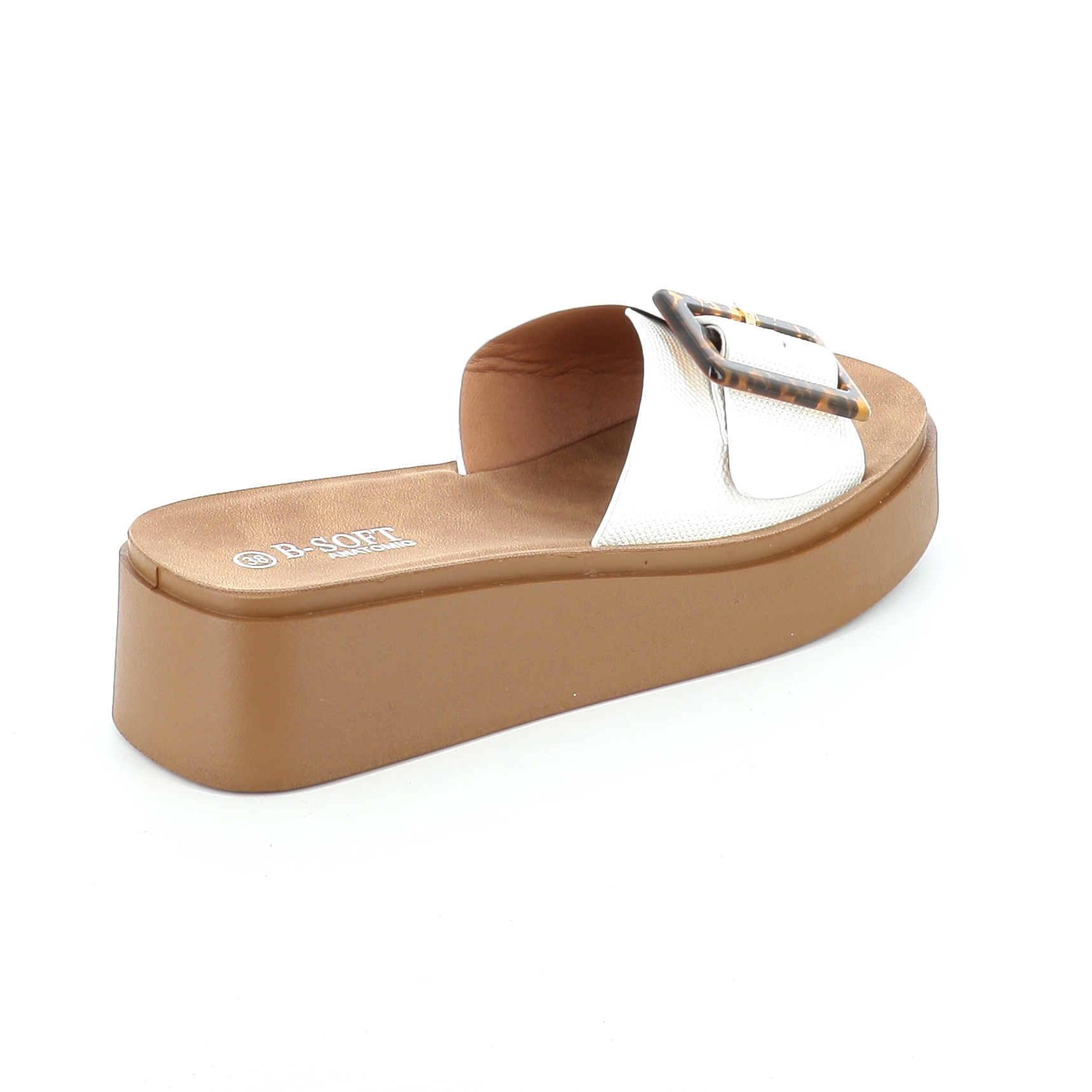 218-805 Γυναικείο Παπούτσι Flatform Ασπρο γυναικεία Πλατφορμες