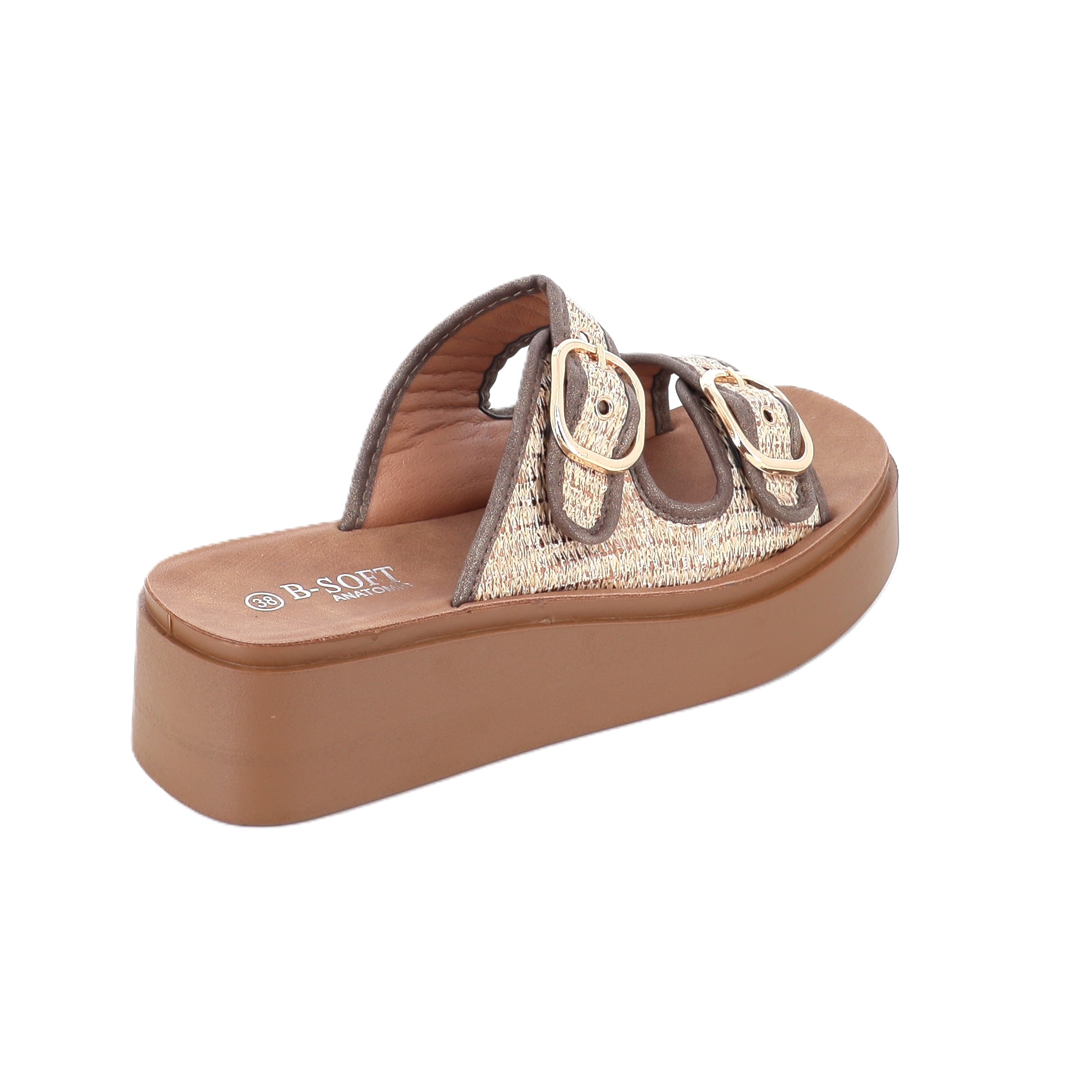 218-825 Γυναικείο Παπούτσι Flatform Μπεζ γυναικεία Πλατφορμες