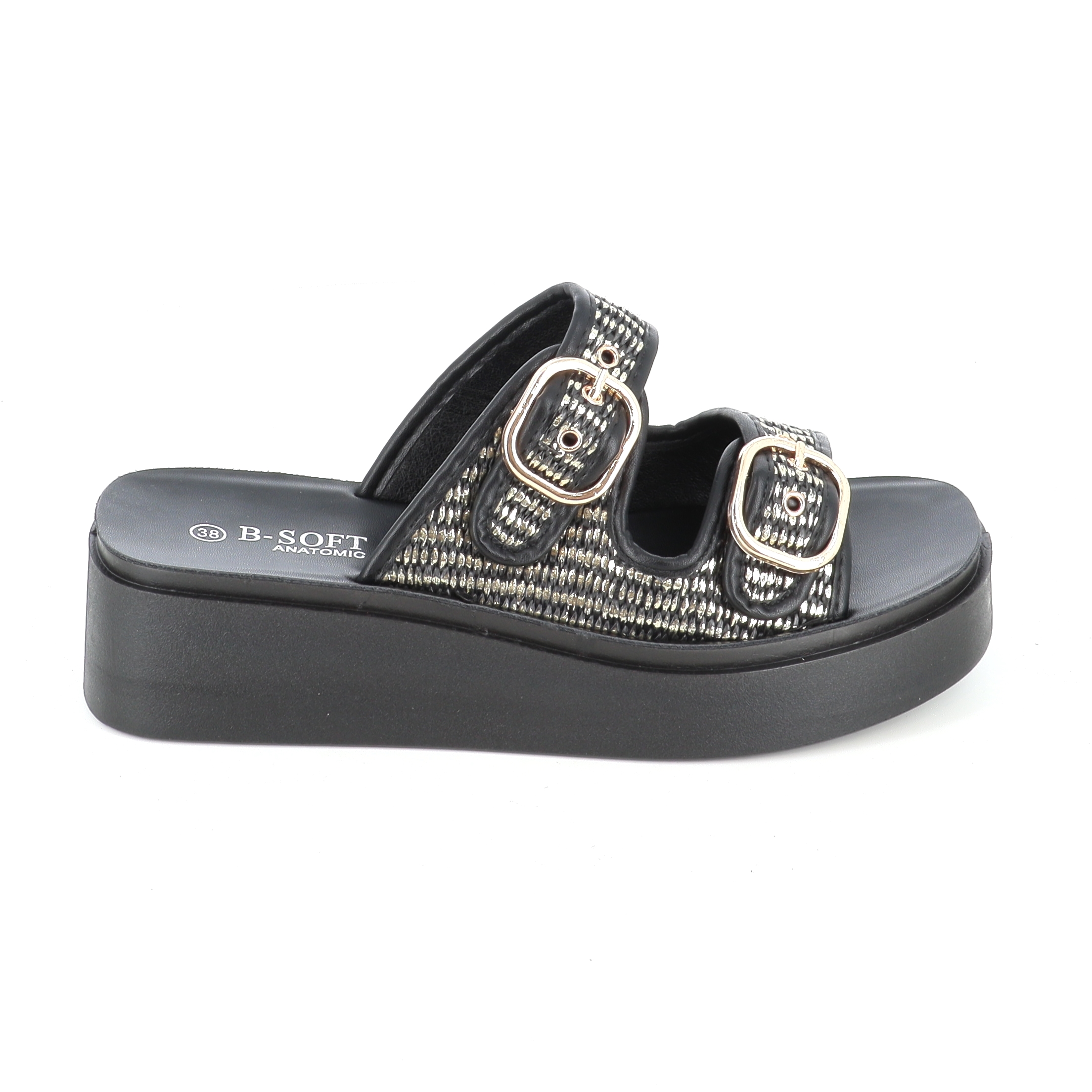 B-Soft 218-825 ΓΥΝΑΙΚΕΙΟ ΥΠΟΔΗΜΑ FLATFORM, ΜΑΥΡΟ - 2