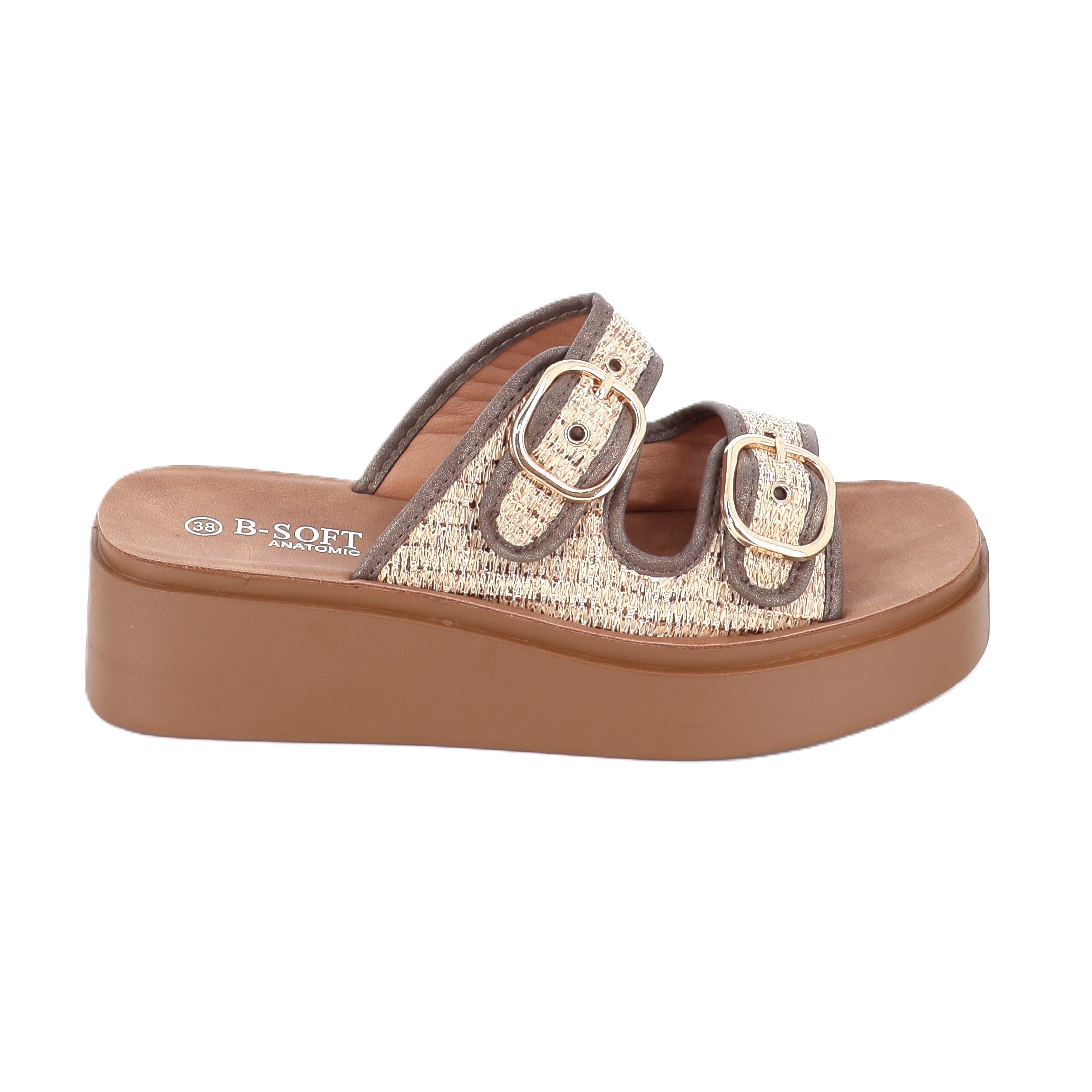 B-Soft 218-825 ΓΥΝΑΙΚΕΙΟ ΥΠΟΔΗΜΑ FLATFORM, ΜΠΕΖ - 2
