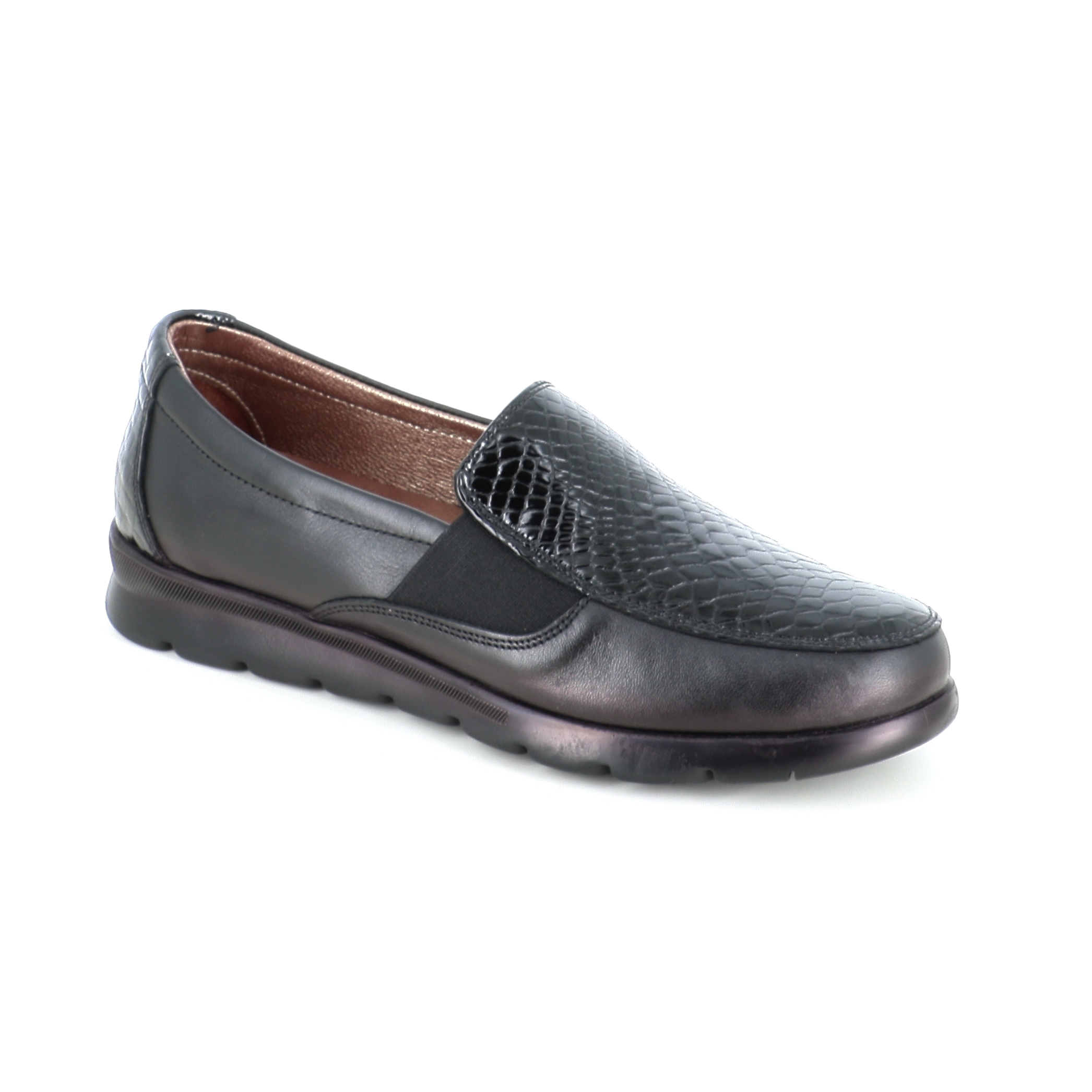 240730 ΓΥΝΑΙΚΕΙΟ ΜΟΚΑΣΙΝΙ ΔΕΡΜΑΤΙΝΟ, ΜΑΥΡΟ