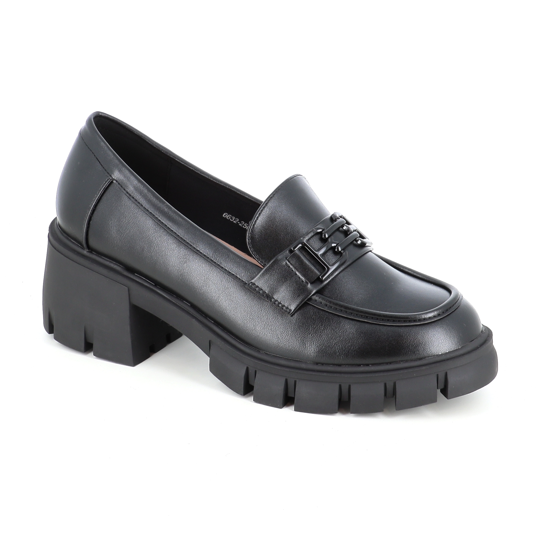 6632-250 ΓΥΝΑΙΚΕΙΟ ΥΠΟΔΗΜΑ LOAFERS, ΜΑΥΡΟ