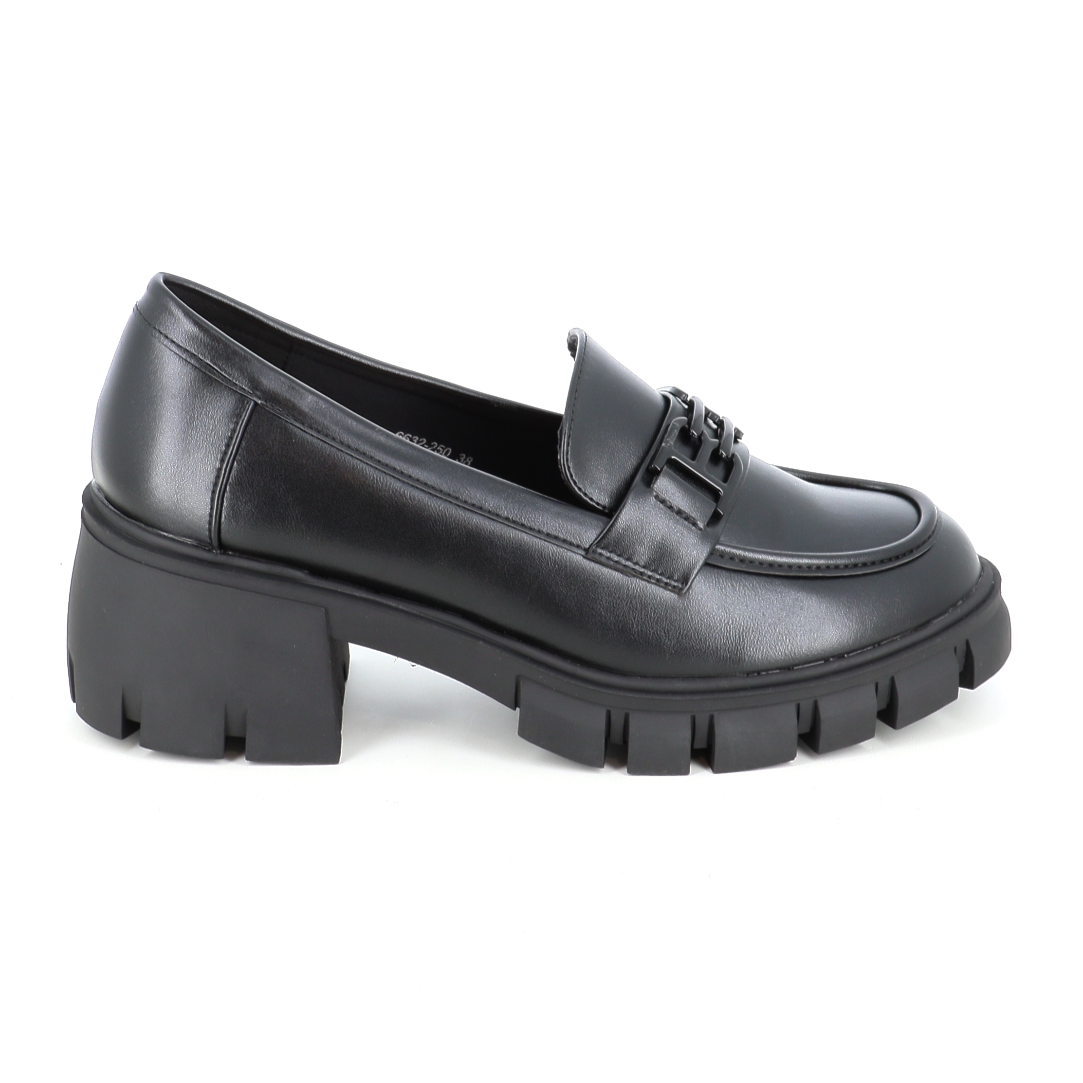 6632-250 ΓΥΝΑΙΚΕΙΟ ΥΠΟΔΗΜΑ LOAFERS, ΜΑΥΡΟ